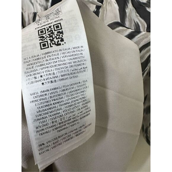 Guess Made in Italy Marcelle Black and Gray V Neck Chiffon Dress Size XS - Picture 4 of 5